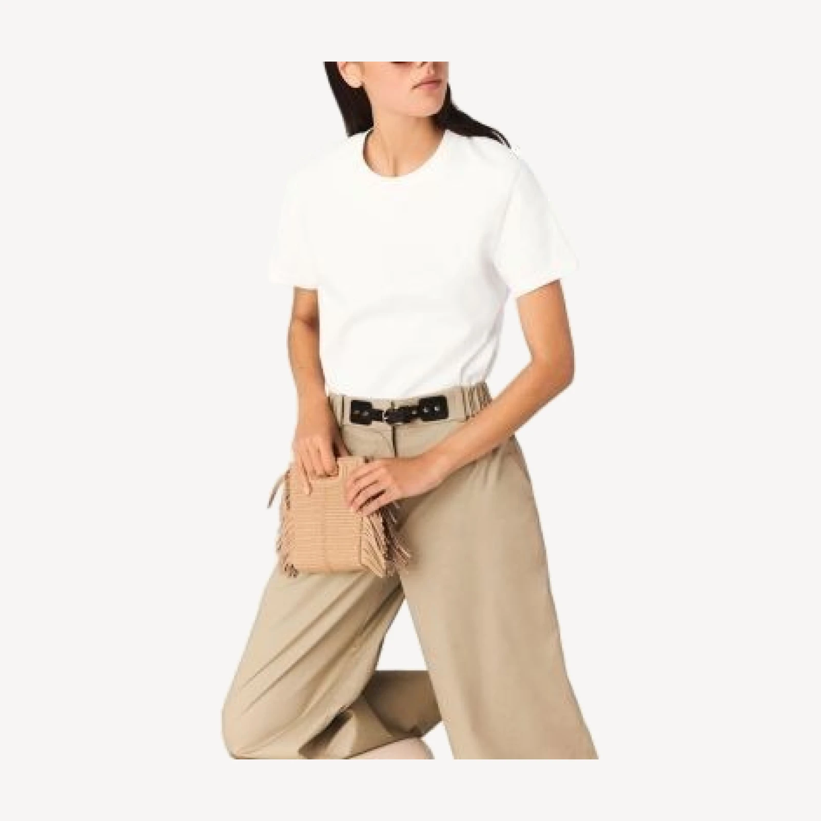 Maje Embroidered Logo Tee