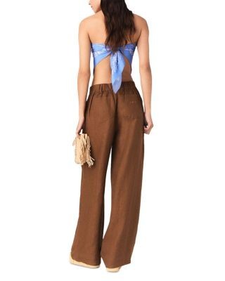 Maje Piumacao Linen Pants