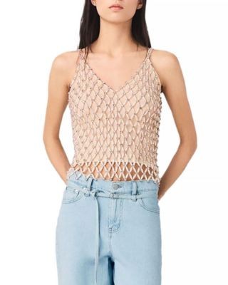 Maje Lakoya Beaded Top