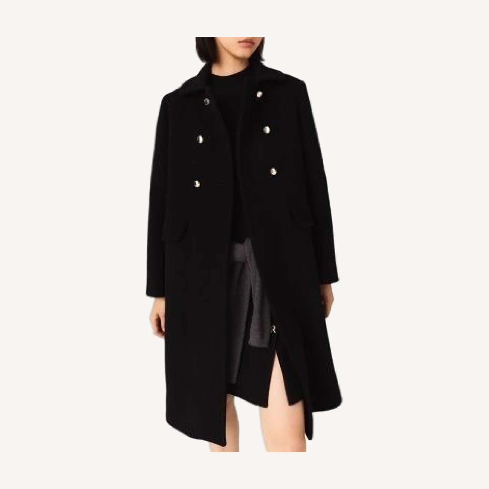 Maje Long Wool Blend Coat