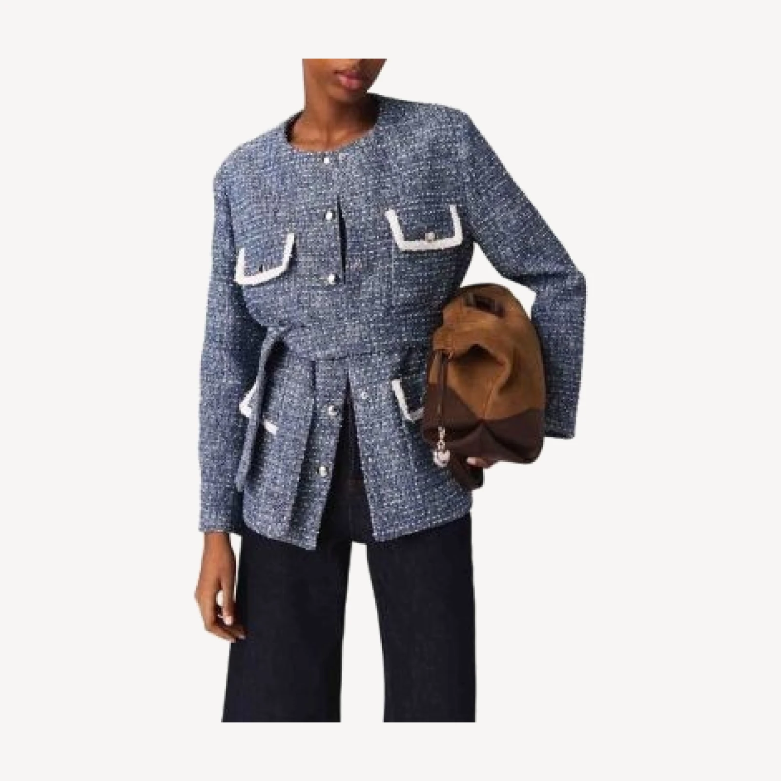 Maje Four Pocket Tweed Jacket