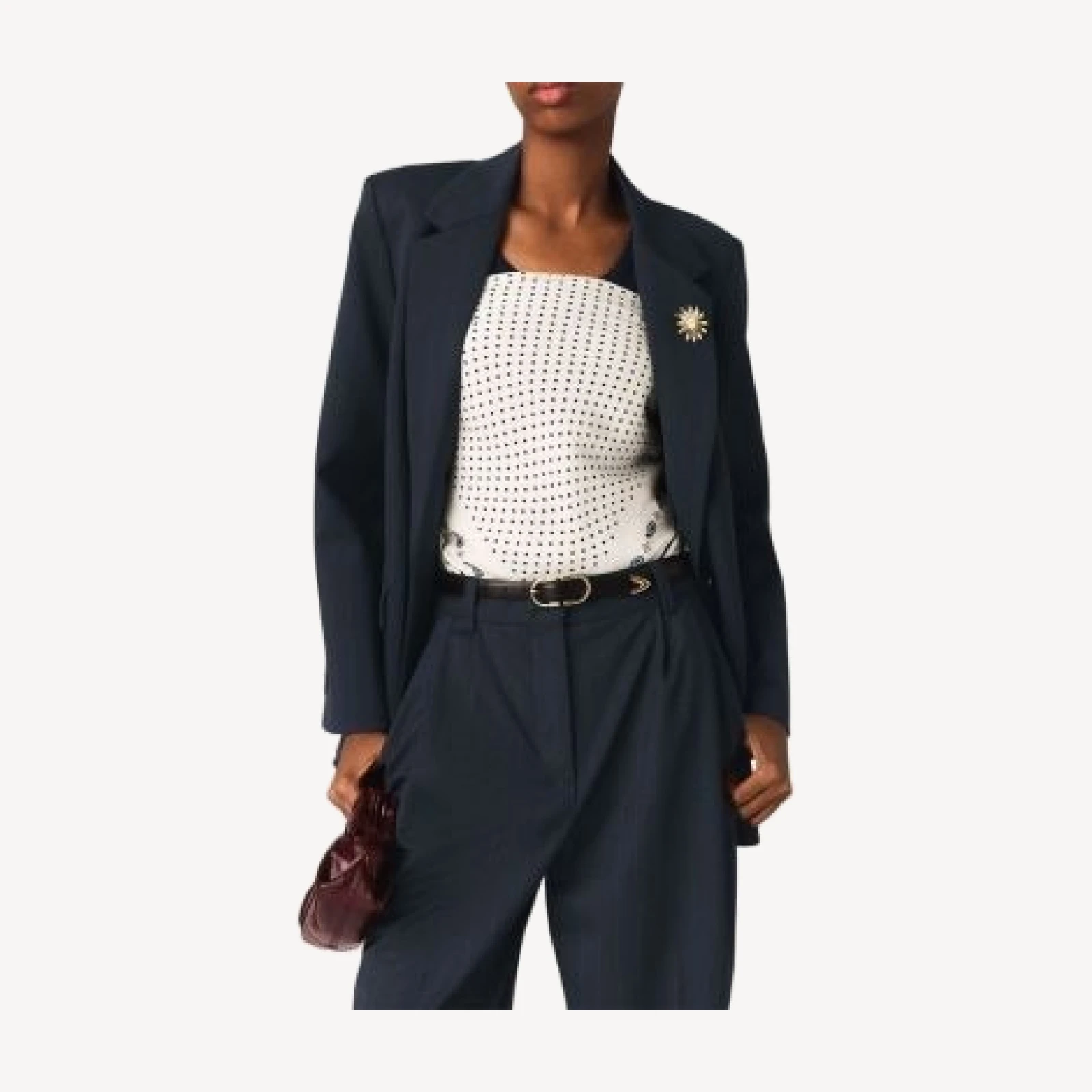 Maje Striped Suit Jacket