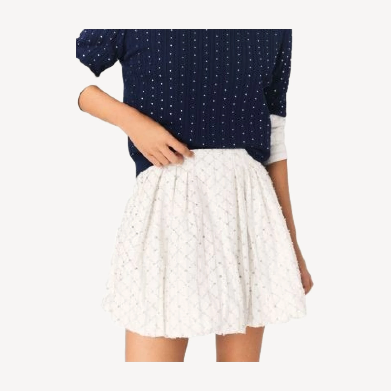 Maje Jiraya Beaded Bubble Skirt
