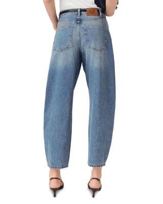 Maje High Rise Balloon Jeans in Blue
