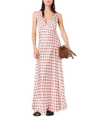 Maje Renisity Printed Silk Dress