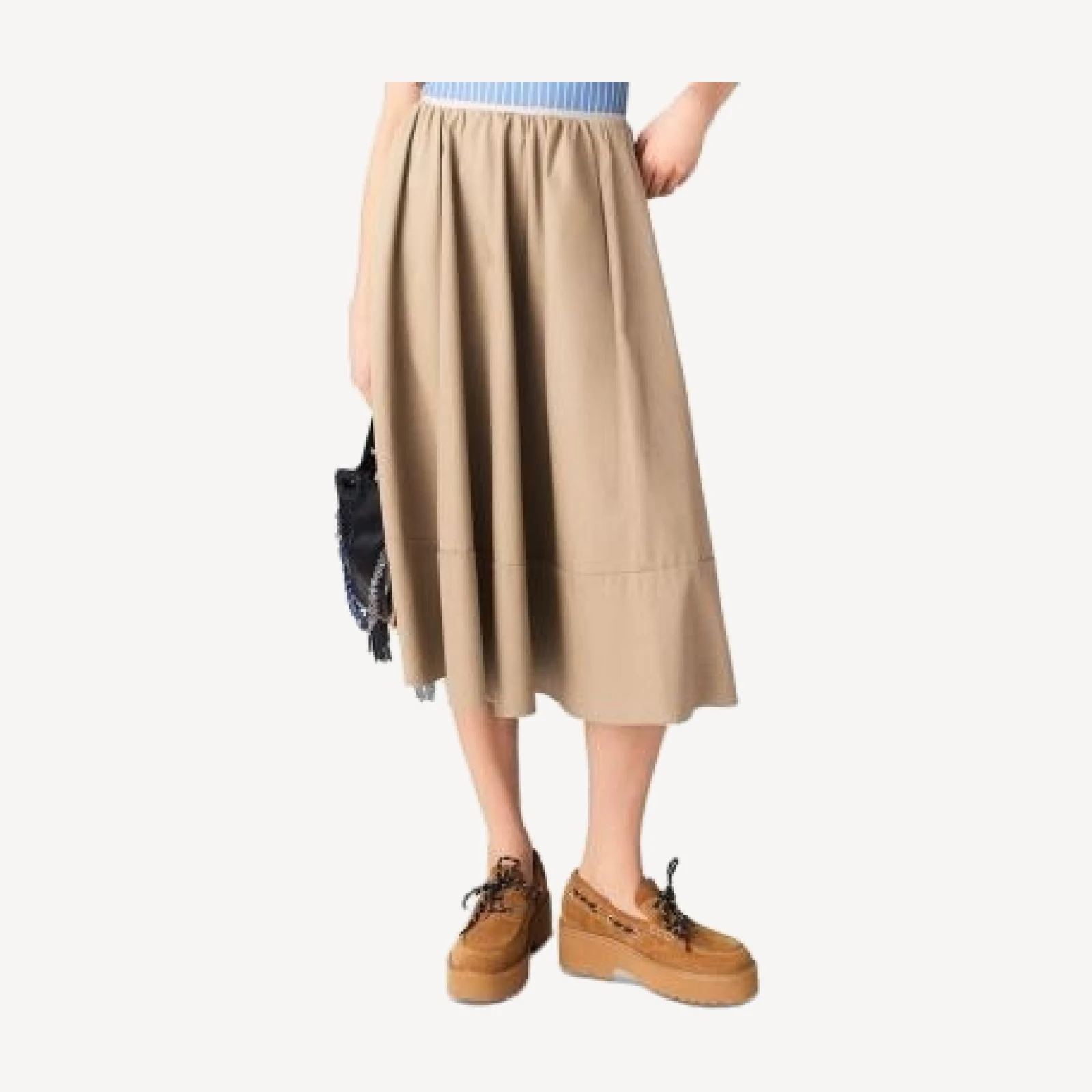 Maje Mid Length Cotton Skirt