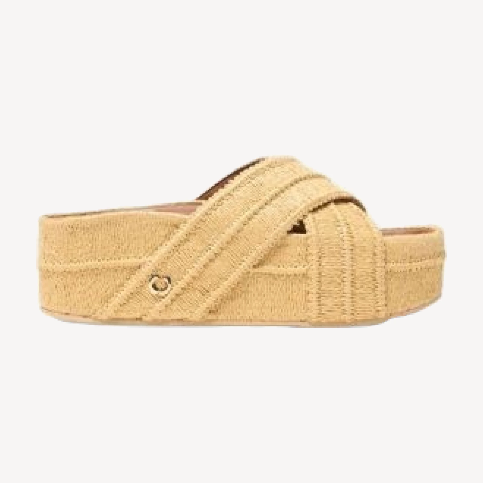 Maje Women's MFACH00870 Raffia Crisscross Platform Sandals
