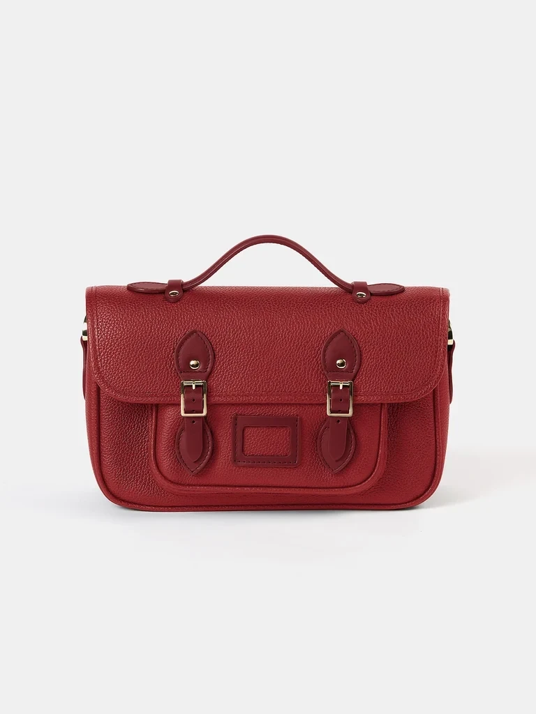 The Soft Satchel - Cherry Red