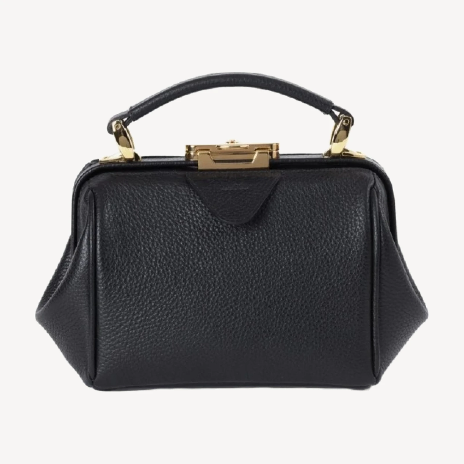 The Mini Sophie - Midnight Black Calf Grain