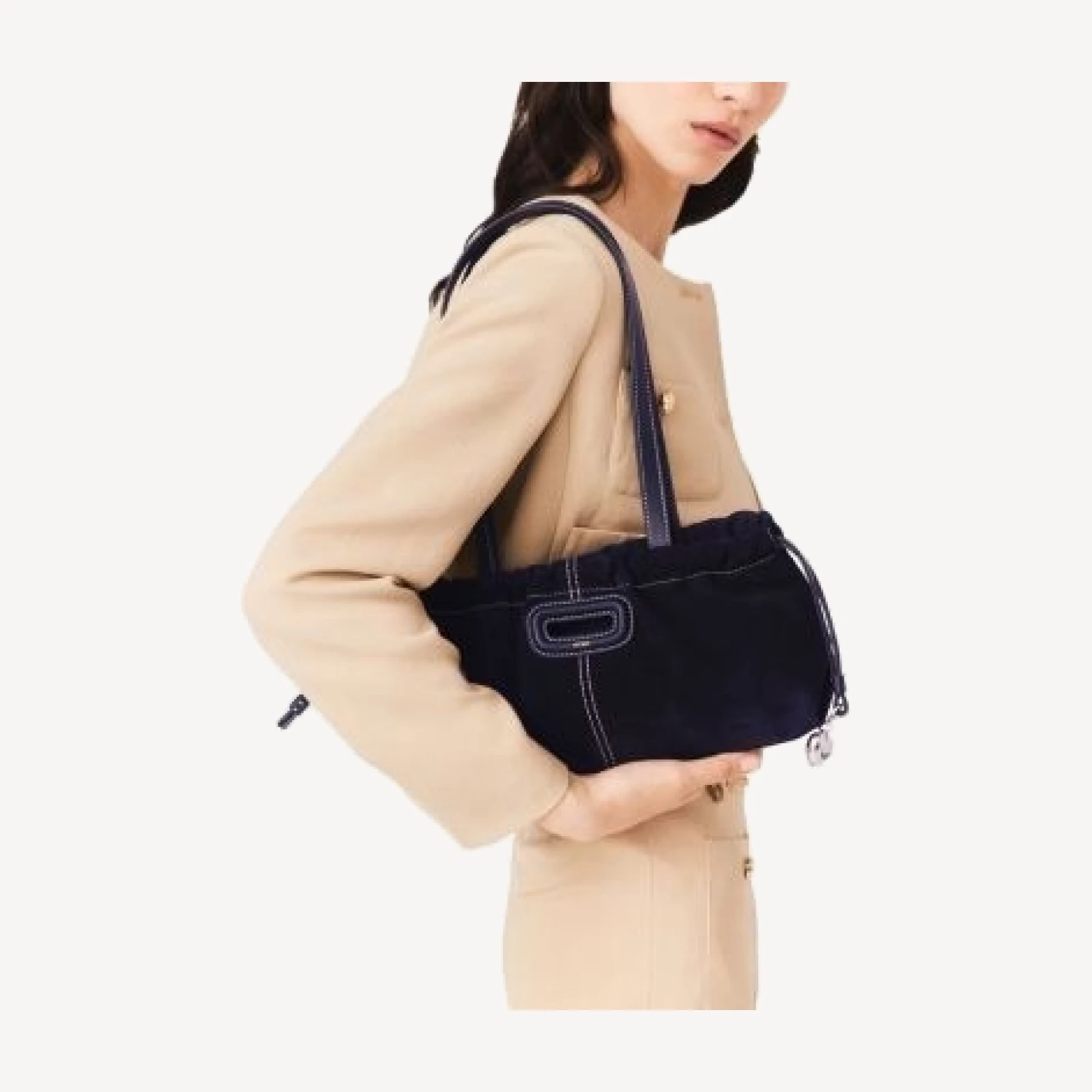 Maje Milpli Gazette Suede Tote