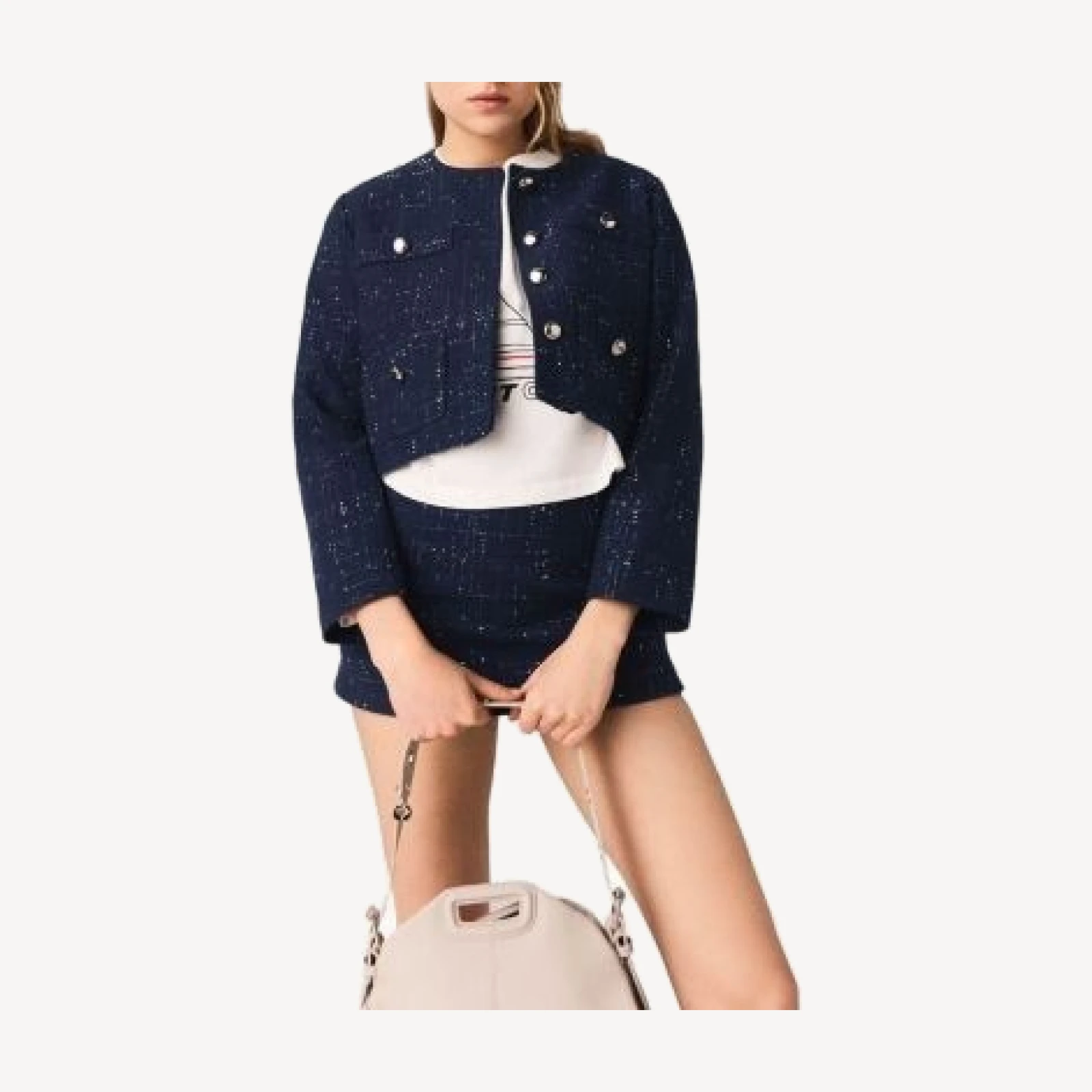 Maje Short Jacket with Patch Pockets