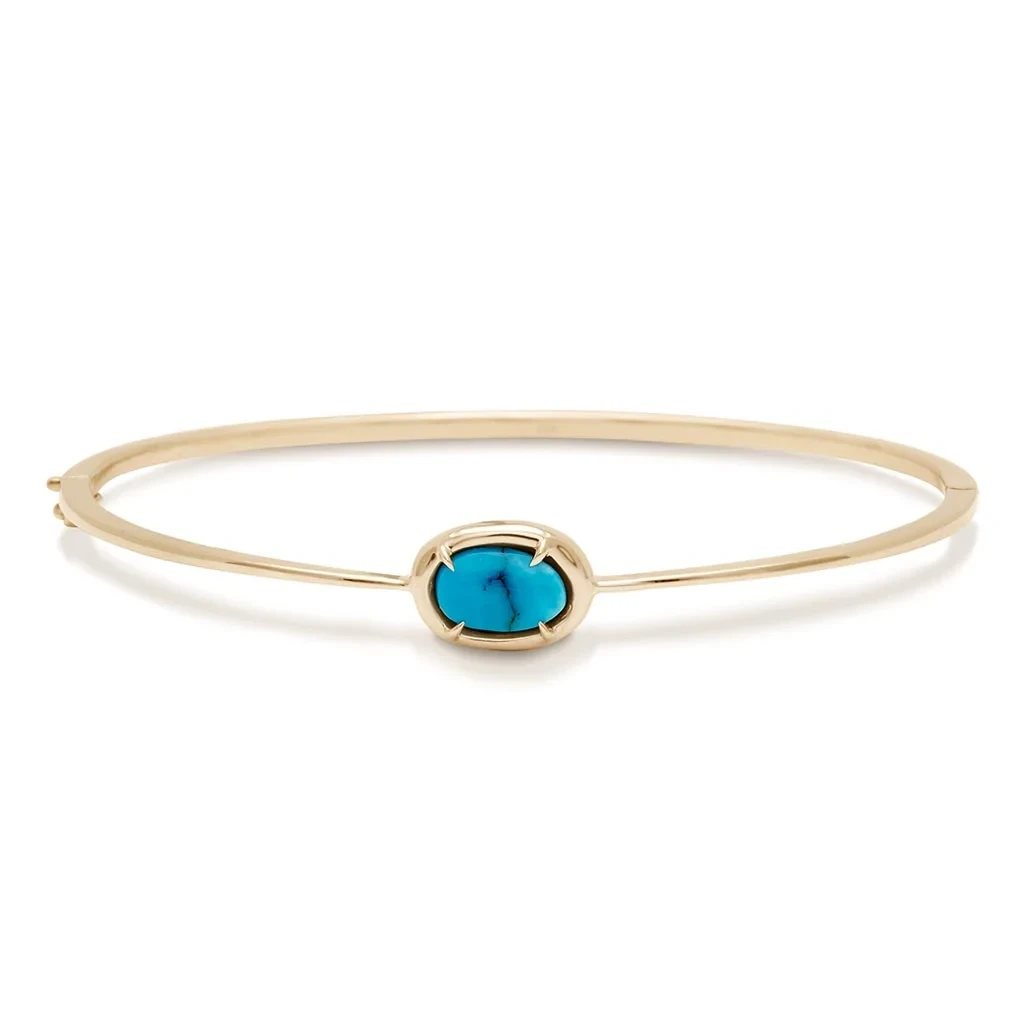 Turquoise Amulet Bracelet - Yellow Gold & Turquoise