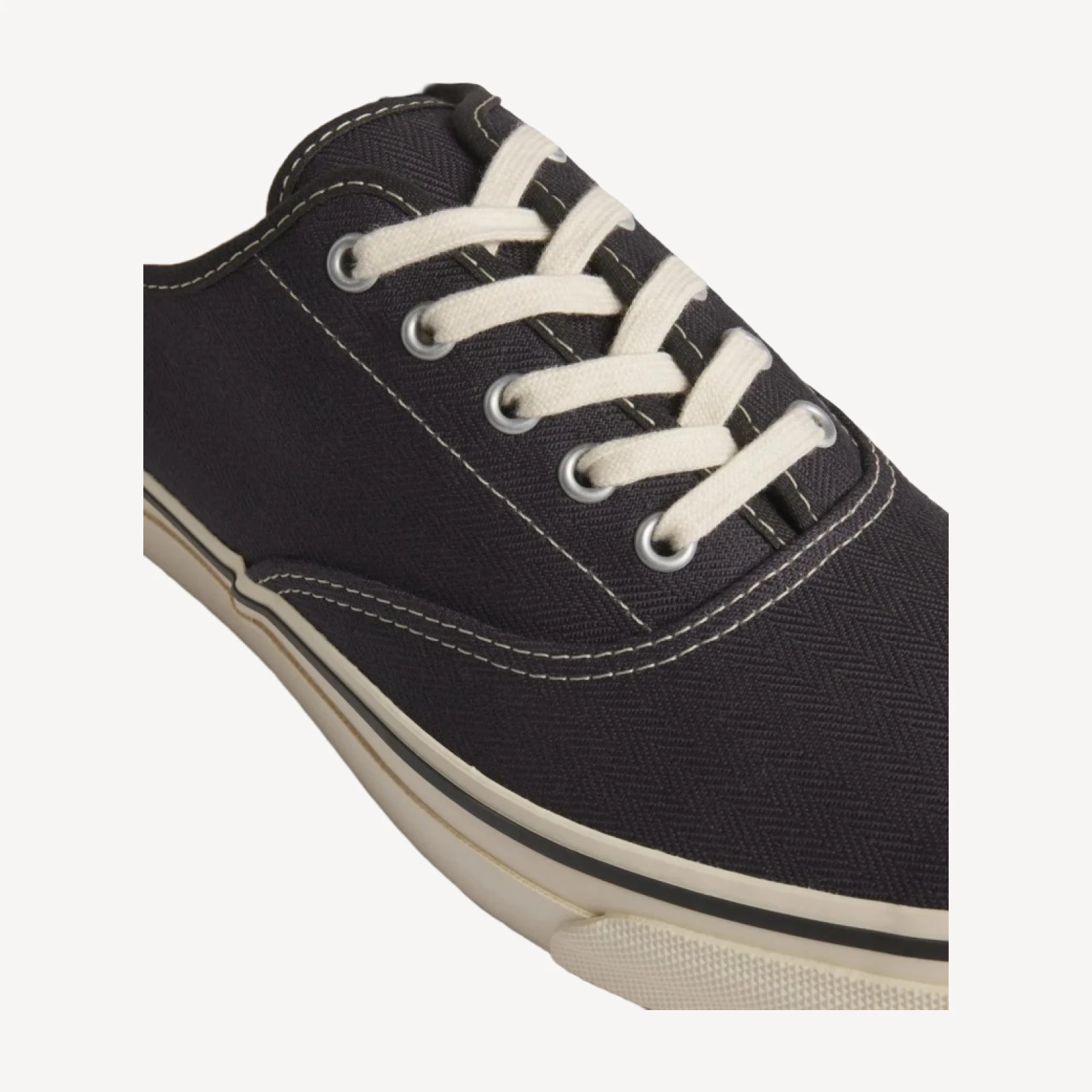 Vintage Navy Herringbone Moonstar Deck Shoe