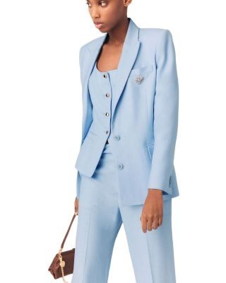 Maje Vigalue Double Breasted Suit Jacket