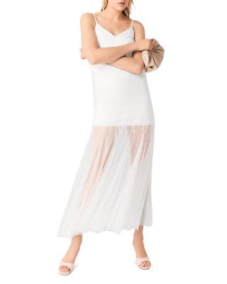 Maje Taffeta & Lace Dress