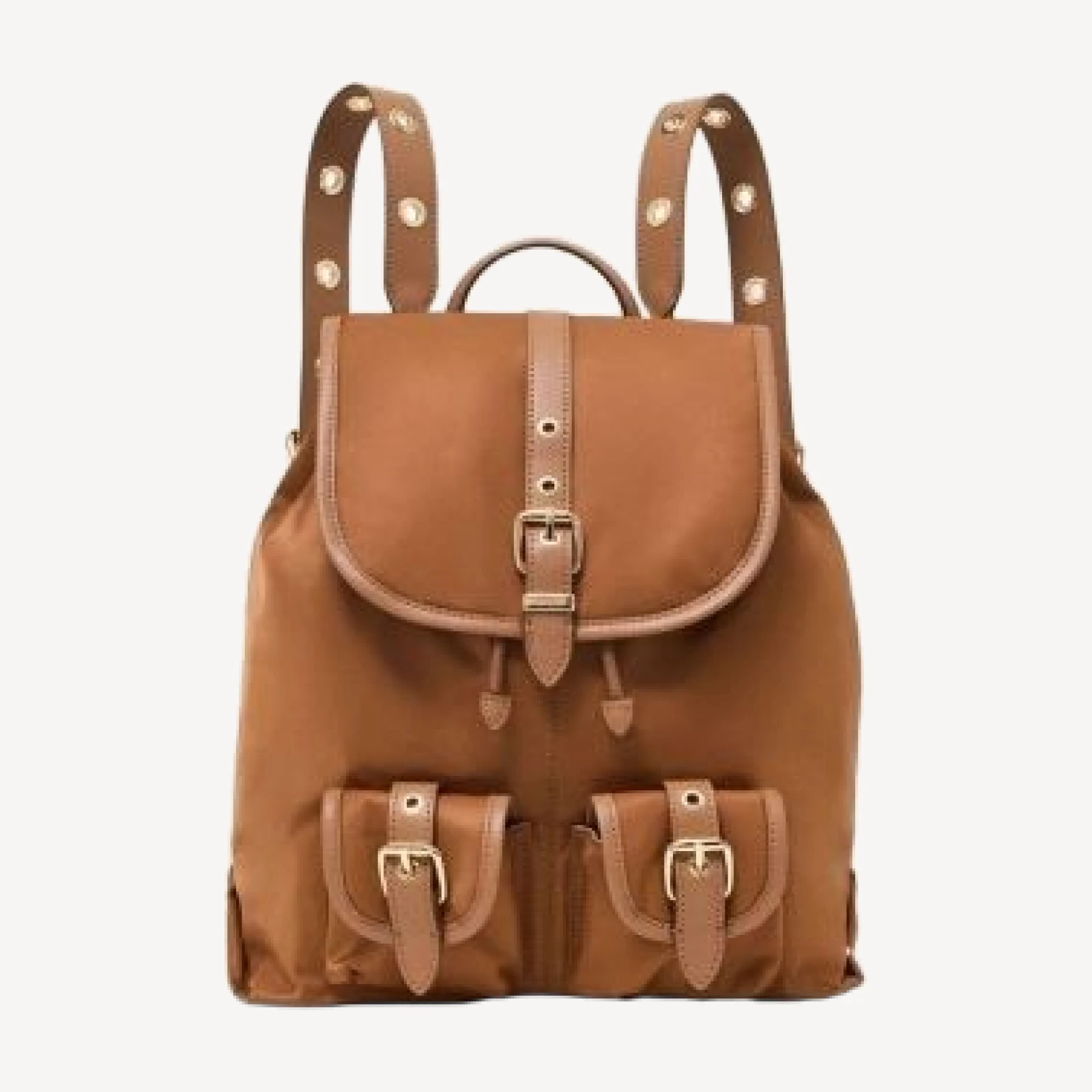 Maje Miss M Nylon & Leather Backpack