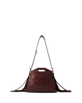 Maje Miss M Mini Crackled Leather Crossbody