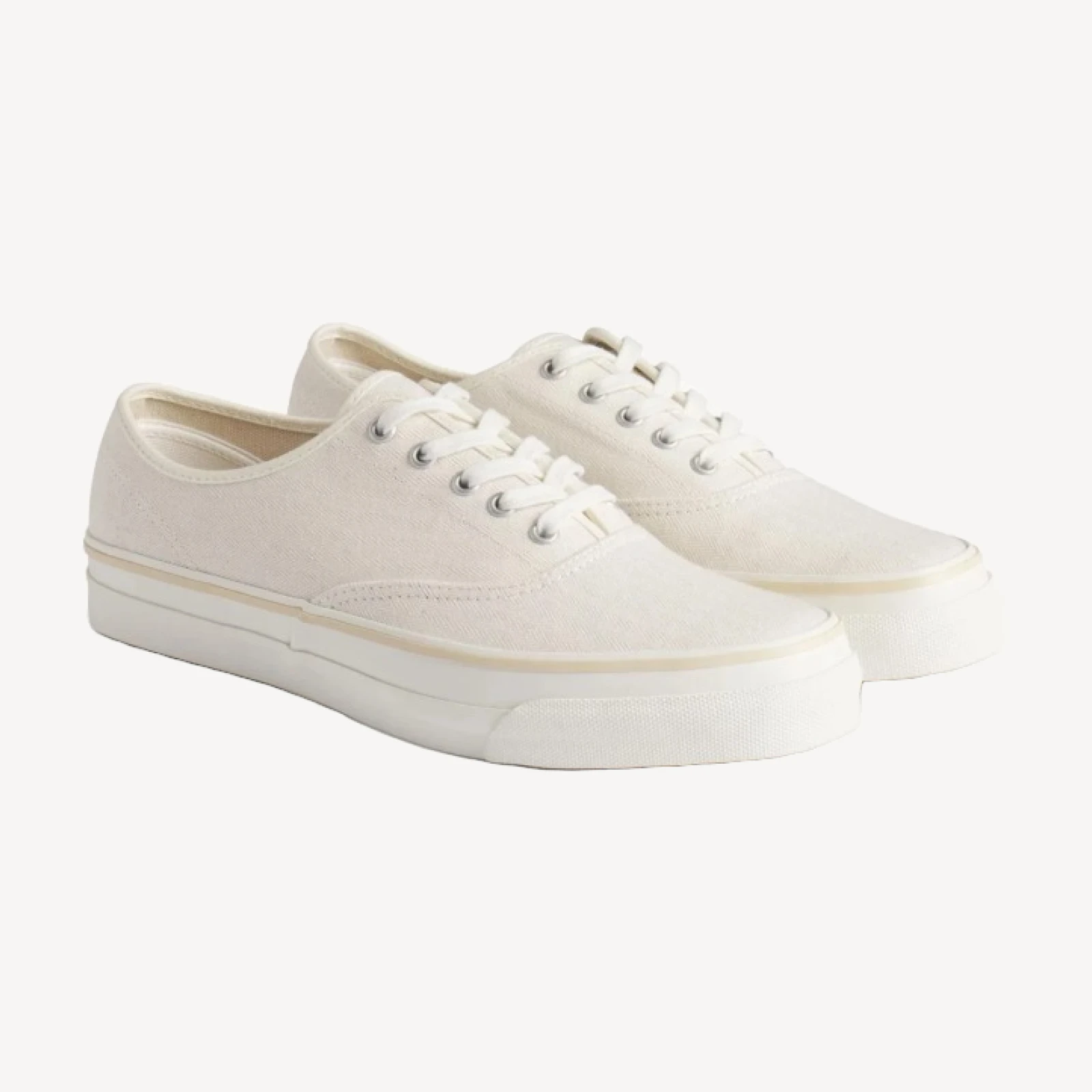 Seeded Natural Herringbone Moonstar Deck Shoe