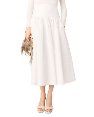 Maje Long Taffeta Skirt