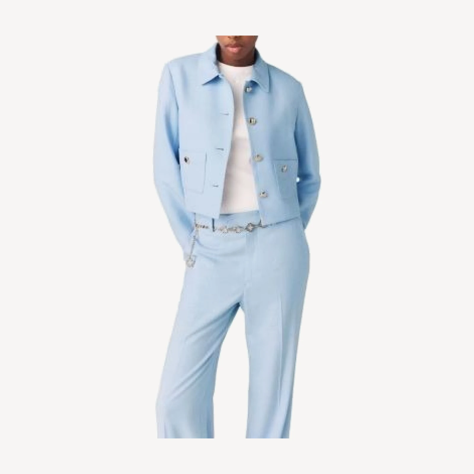 Maje Viguly Cropped Single Breasted Jacket