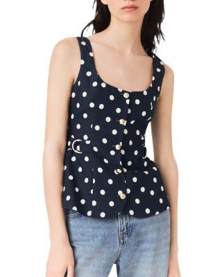 Maje Long Linen Blend Vest