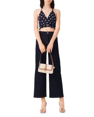 Maje Backless Linen Blend Top
