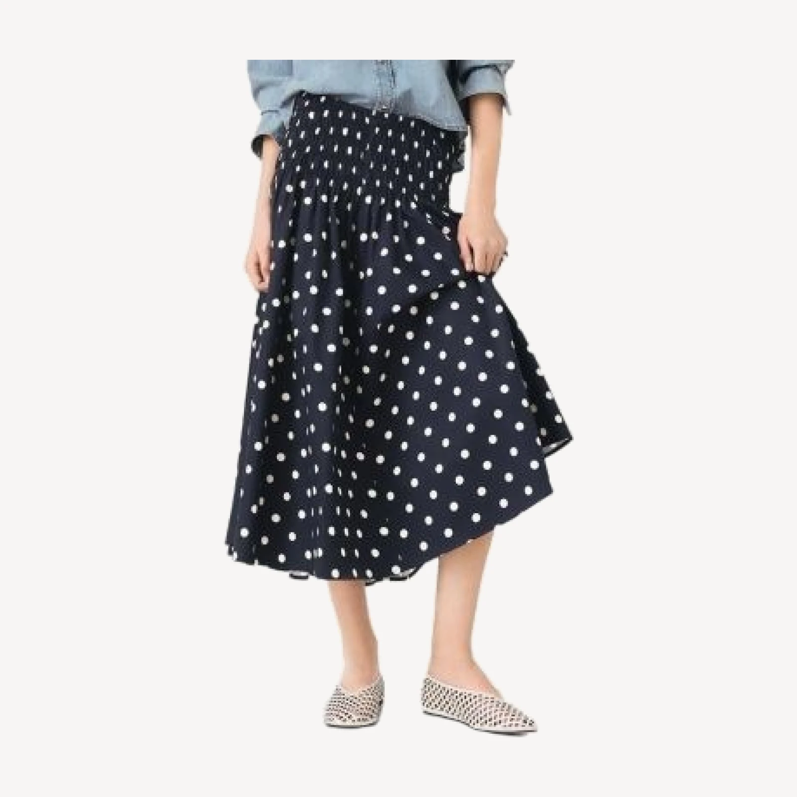 Maje Long Cotton Skirt