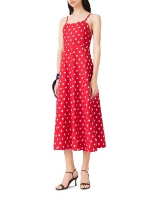 Maje Backless Linen Blend Maxi Dress