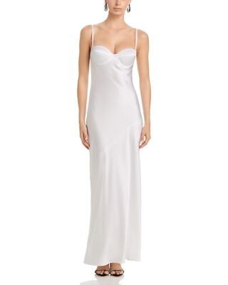 L'Agence Sayla Silk Bias Cut Maxi Dress