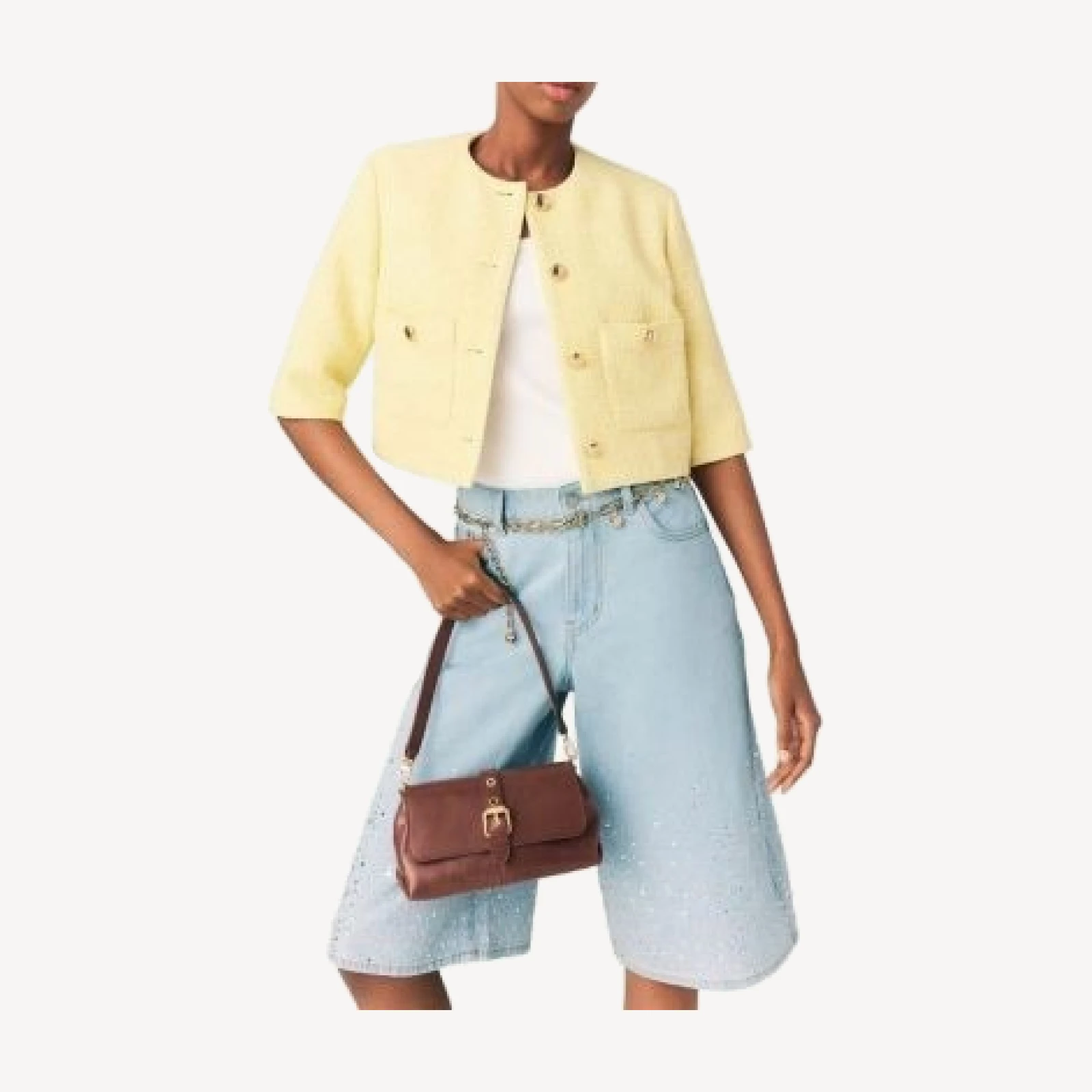 Maje Vytener Elbow Sleeve Tweed Jacket
