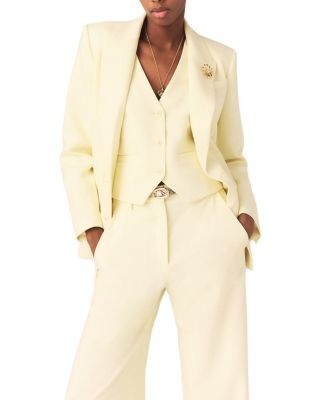 Maje Vilellow Double Breasted Suit Jacket
