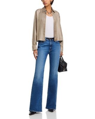 Paige Sofia Mid Rise Soft Flare Jeans in Carver