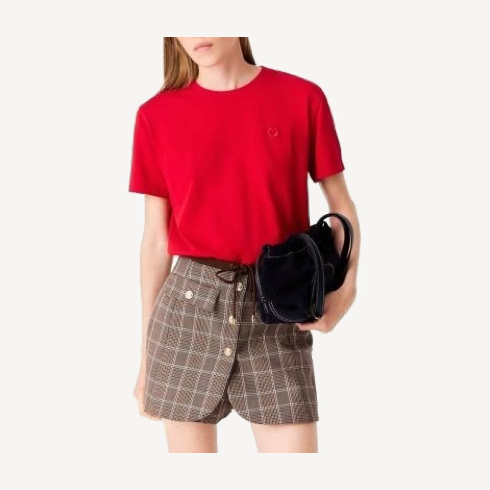 Maje Ticlova Embroidered Logo Tee