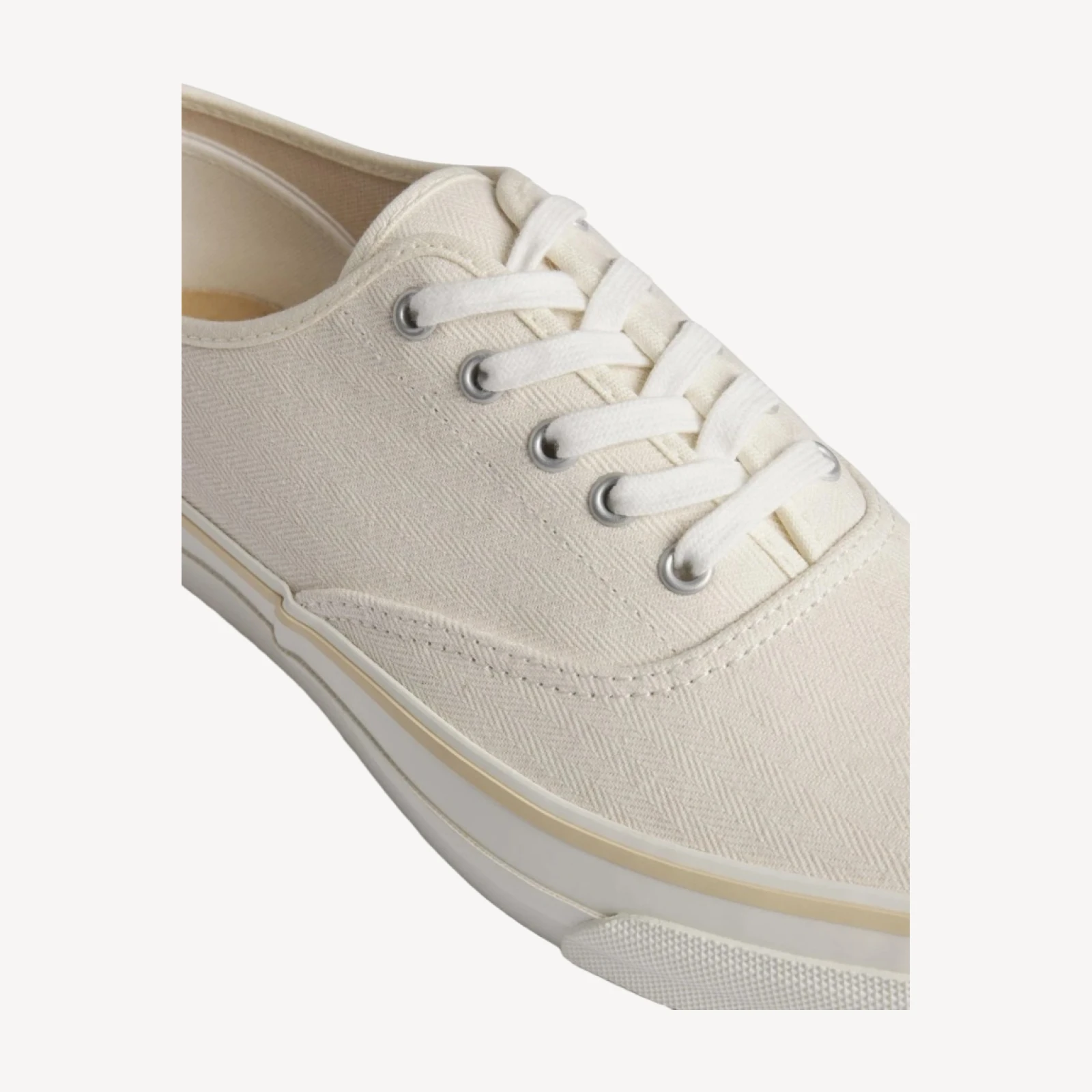 Seeded Natural Herringbone Moonstar Deck Shoe