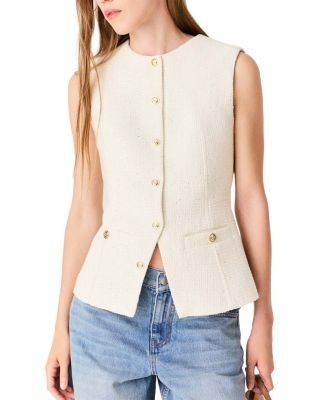 Maje Tweed Waistcoat