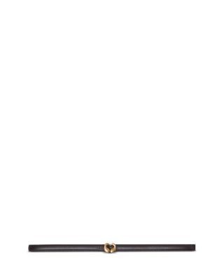 Maje Women's Slim Leather Belt