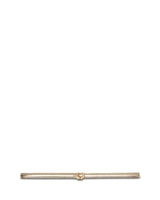 Maje Women's Slim Metallic Leather Belt