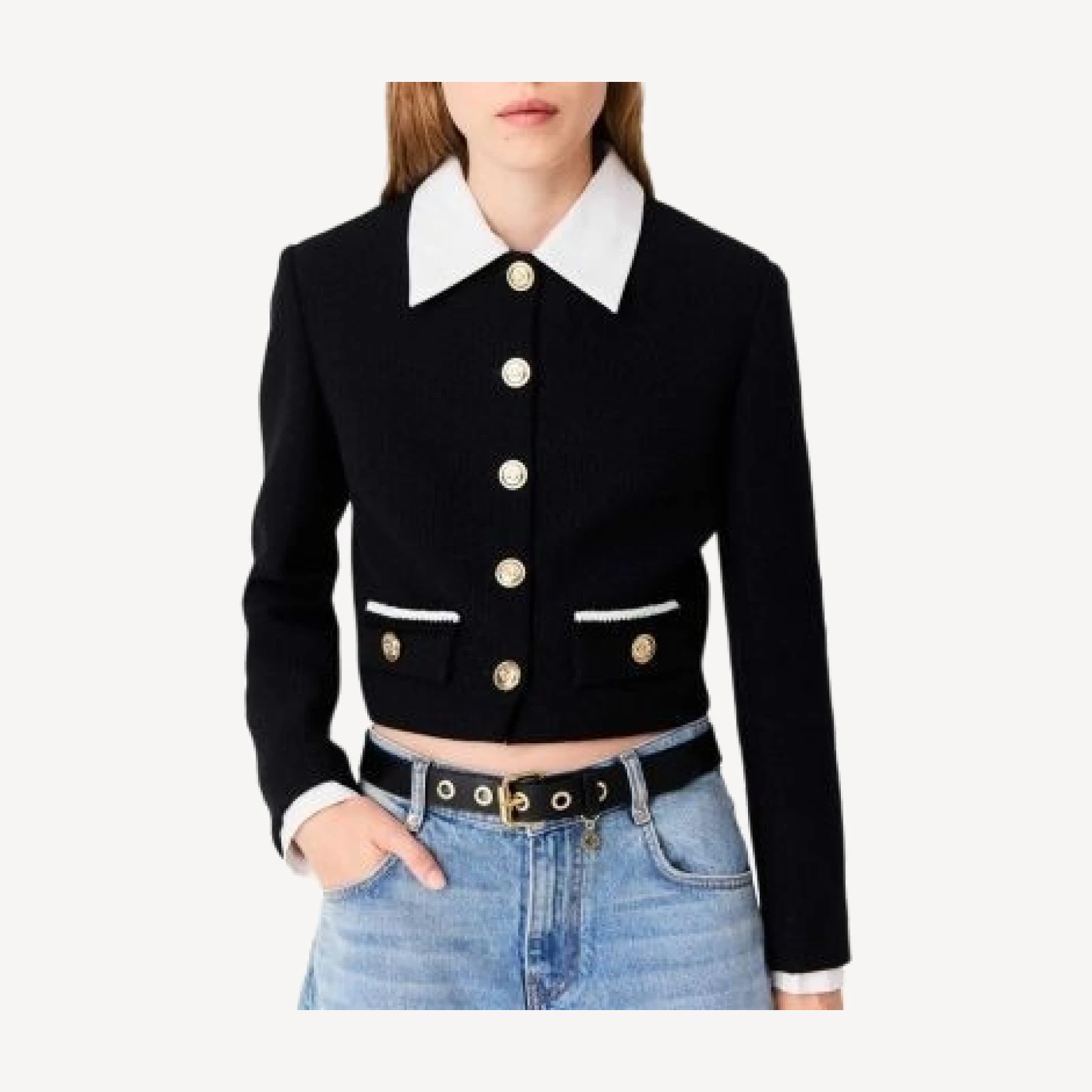 Maje Vilynette Short Tweed Jacket