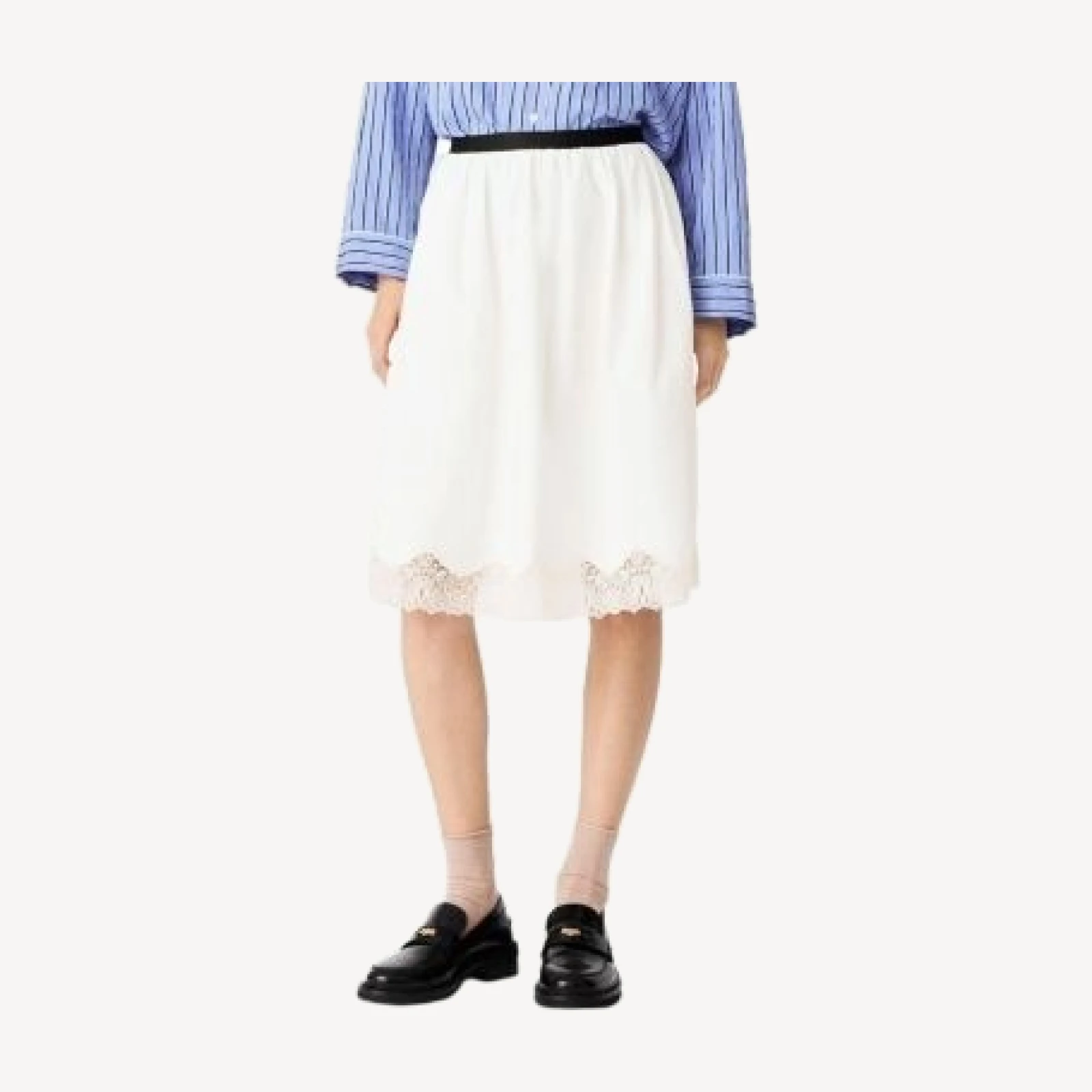 Maje Jentelle Lace Hem Skirt