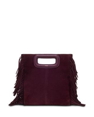 Maje M Fringed Suede Crossbody Bag