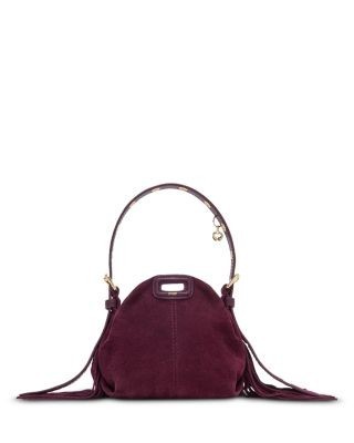 Maje Miss M Micro Fringed Suede Crossbody