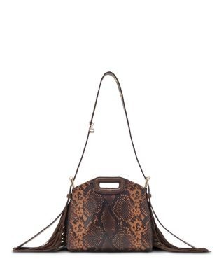 Maje Miss M Mini Embossed Leather Shoulder Bag