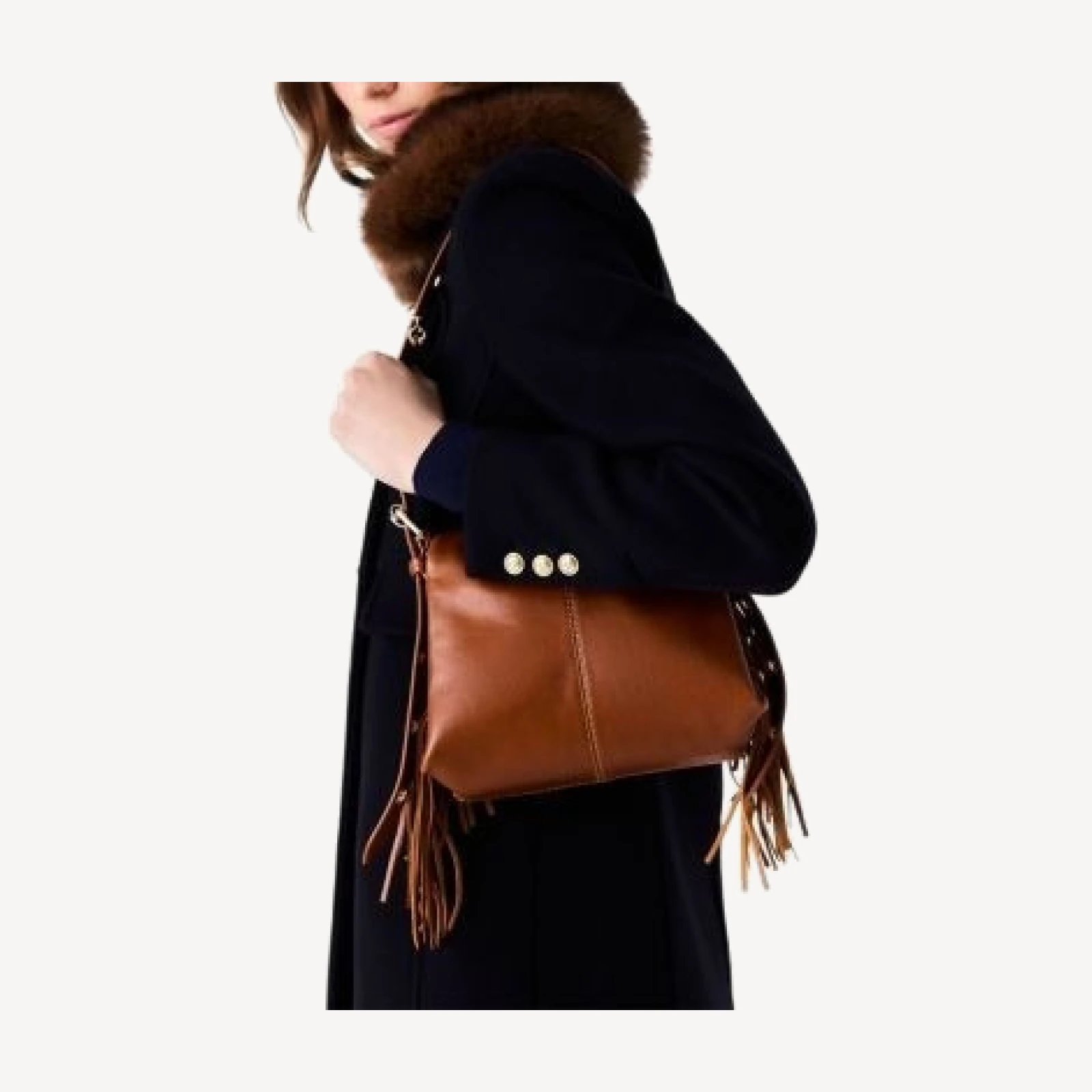 Maje Miss M Mini Leather Shoulder Bag
