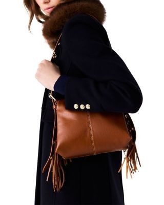 Maje Miss M Mini Leather Shoulder Bag