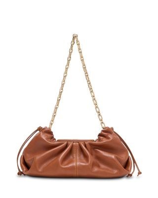 Maje Milpli Pleated Leather Crossbody Pouch