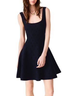Maje Rowill Jacquard Skater Dress