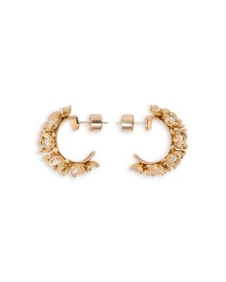 Maje Imitation Pearl Flower C Hoop Earrings
