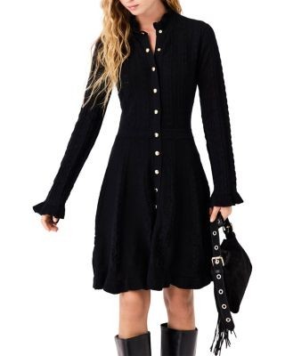 Maje Rouras Ruffled Knit Dress