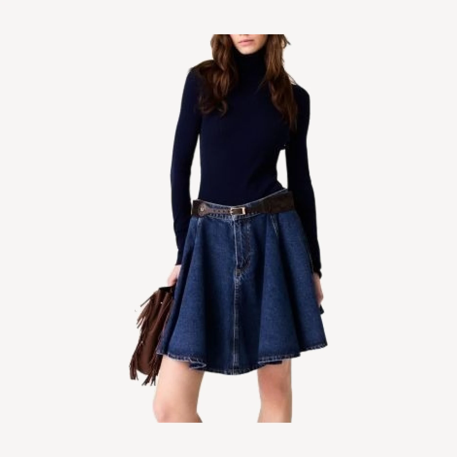 Maje Women's Suede & Leather Corset Belt