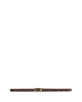 Maje Women's Slim Embossed Leather Belt